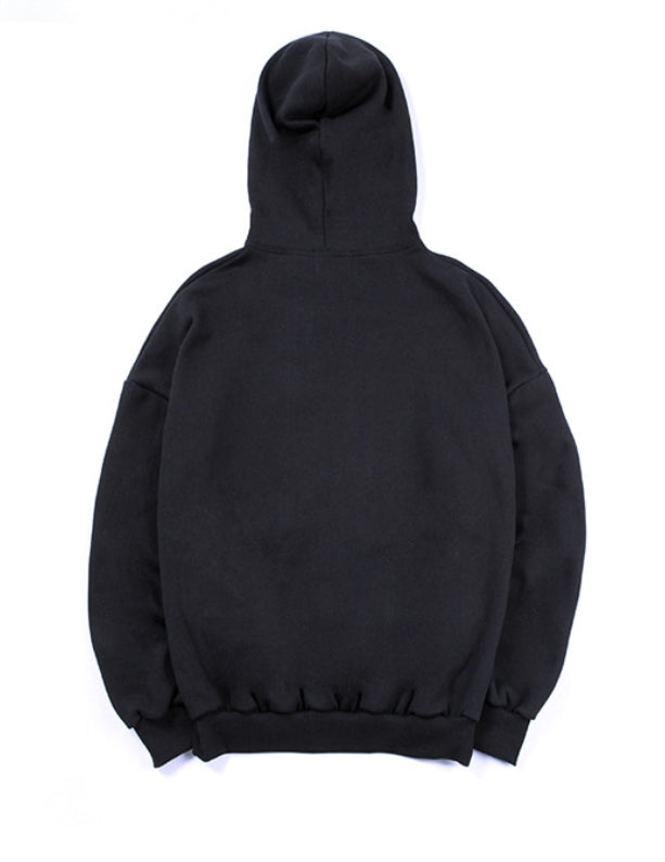 Odd Studio (オッドスタジオ) ODD STUDIO ODSO LOGO LOOSE FIT HOOD SHIRT - BLACK