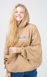 Odd Studio (オッドスタジオ) ODD STUDIO STANDARD LOGO LOOSE FIT HOOD SHIRT - BROWN