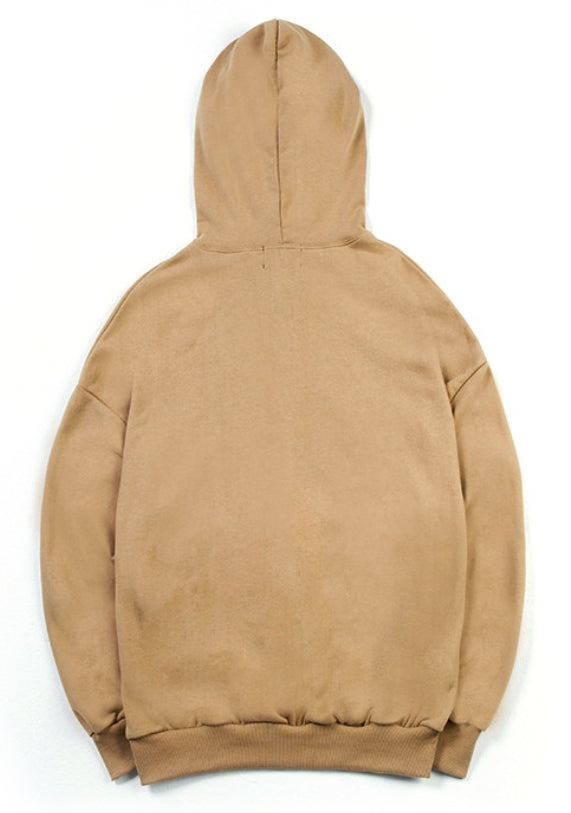 Odd Studio (オッドスタジオ) ODD STUDIO STANDARD LOGO LOOSE FIT HOOD SHIRT - BROWN
