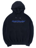 Odd Studio (オッドスタジオ) ODD STUDIO STANDARD LOGO LOOSE FIT HOOD SHIRT - BLACK