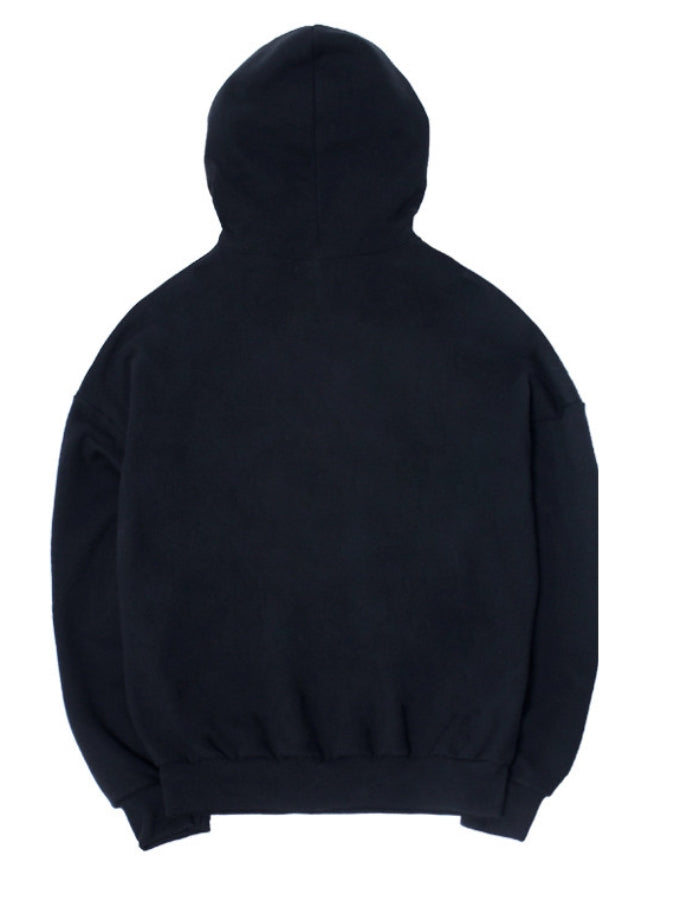 Odd Studio (オッドスタジオ) ODD STUDIO STANDARD LOGO LOOSE FIT HOOD SHIRT - BLACK