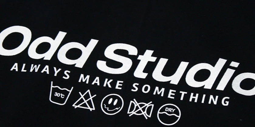 Odd Studio (オッドスタジオ) ODD STUDIO STANDARD LOGO ZIP-UP LOOSE FIT HOOD SHIRT - 3Color