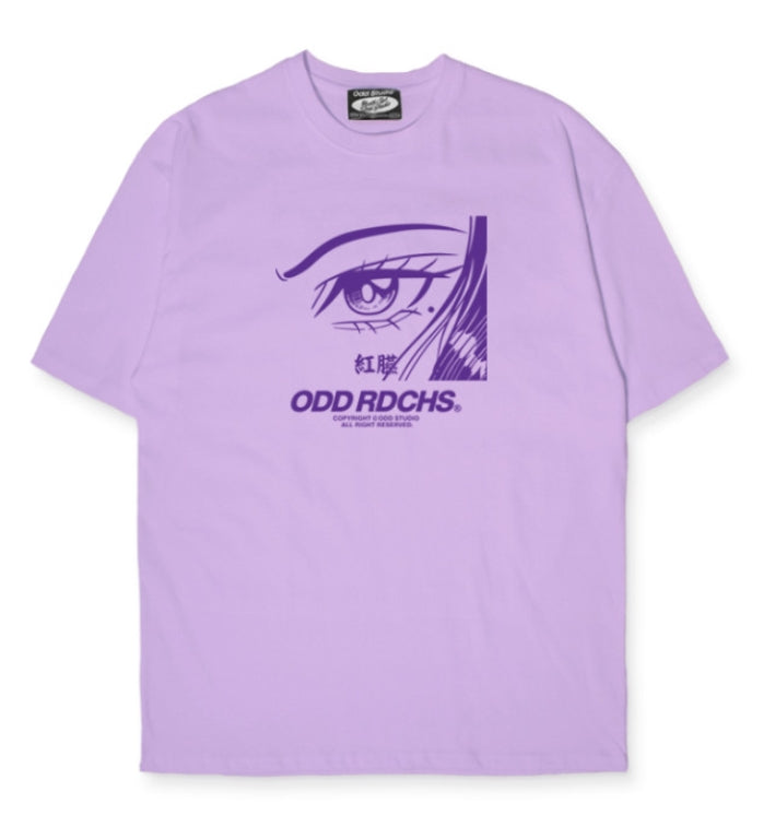 Odd Studio (オッドスタジオ) ODD STUDIO FACE T-SHIRT - PURPLE