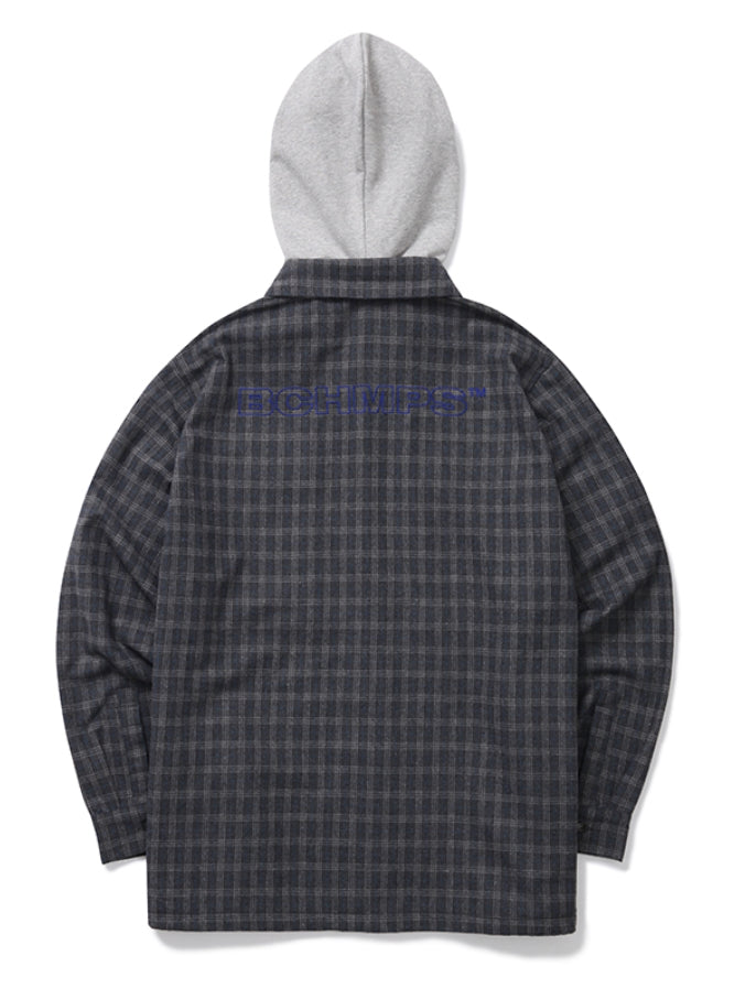 ボーンチャンプス(BORN CHAMPS) BC 88 CHECK HOOD SHIRT CESDMSH01GY