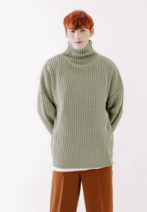 ダブルユーブイプロジェクト(WV PROJECT)  Peanut Butter Turtleneck Knit Light Khaki CJKN7434