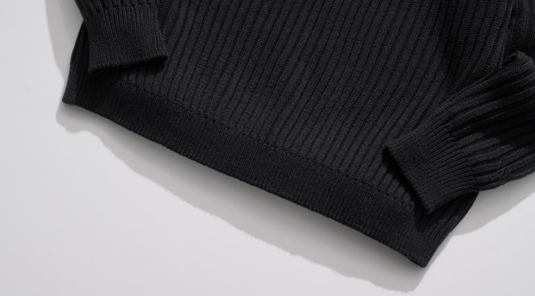 ダブルユーブイプロジェクト(WV PROJECT)  Peanut Butter Turtleneck Knit Black CJKN7434