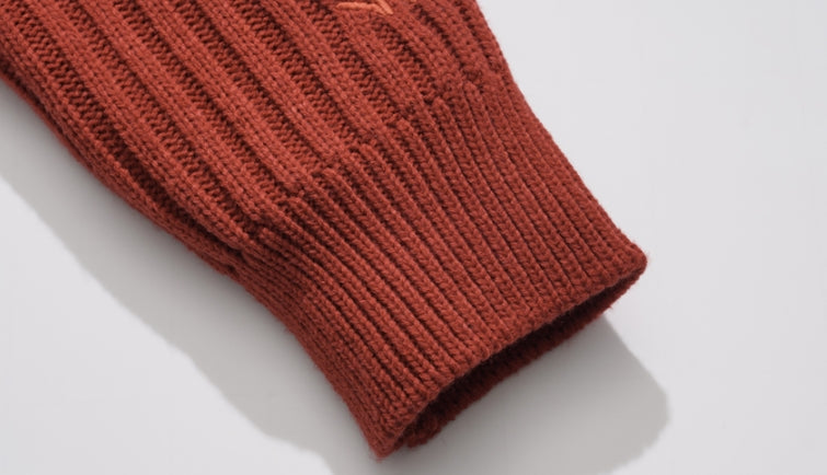 ダブルユーブイプロジェクト(WV PROJECT)  Peanut Butter Turtleneck Knit Red Brown CJKN7434
