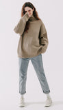 ダブルユーブイプロジェクト(WV PROJECT)  Peanut Butter Turtleneck Knit Beige CJKN7434