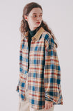 ダブルユーブイプロジェクト(WV PROJECT) MOCHA BALLOON CHECK SHIRTS BEIGE MJLS7414