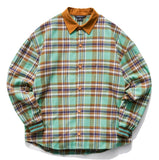 ダブルユーブイプロジェクト(WV PROJECT) MOCHA BALLOON CHECK SHIRTS CAMEL MJLS7414