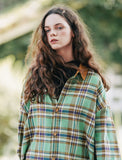 ダブルユーブイプロジェクト(WV PROJECT) MOCHA BALLOON CHECK SHIRTS CAMEL MJLS7414