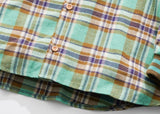 ダブルユーブイプロジェクト(WV PROJECT) MOCHA BALLOON CHECK SHIRTS CAMEL MJLS7414