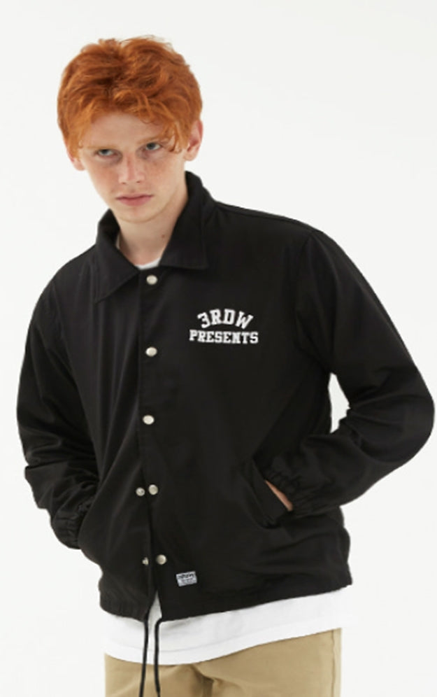 サードウェーブ(3RD WEAVE )  RISING LOGO COACH JACKET / BEIGE