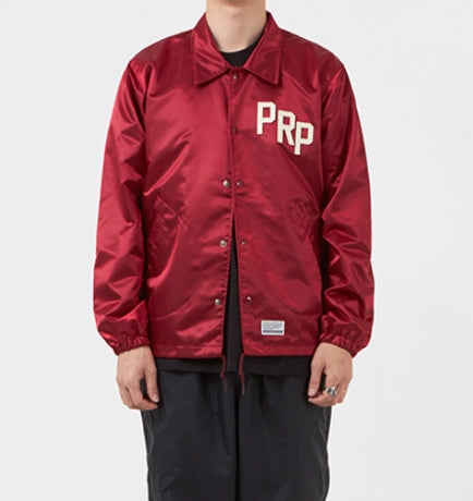 サードウェーブ(3RD WEAVE )  PRP SATIN COACH JACKET / VARSITY RED