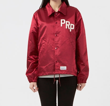 サードウェーブ(3RD WEAVE )  PRP SATIN COACH JACKET / VARSITY RED