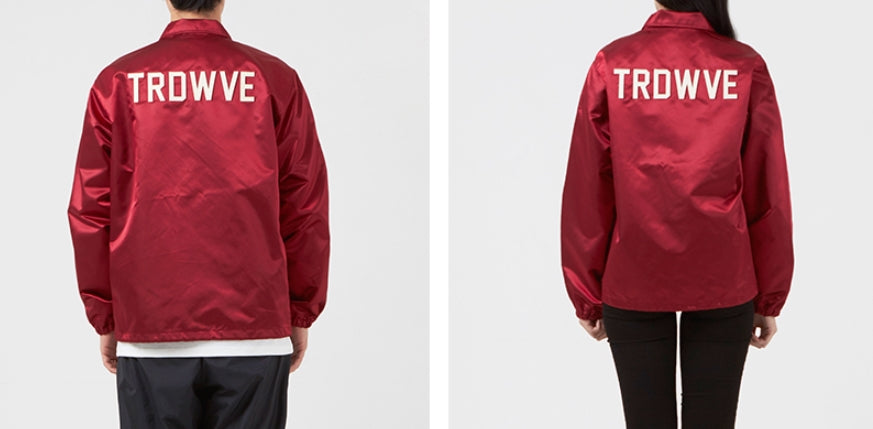 サードウェーブ(3RD WEAVE )  PRP SATIN COACH JACKET / VARSITY RED