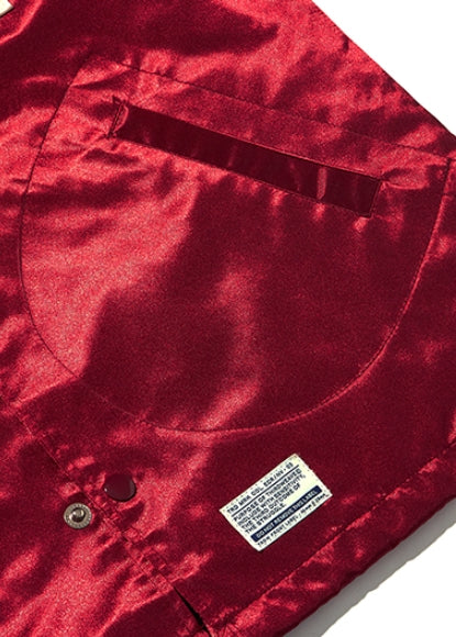サードウェーブ(3RD WEAVE )  PRP SATIN COACH JACKET / VARSITY RED