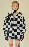 イーエスシースタジオ(ESC STUDIO)  Chess muffler cardigan