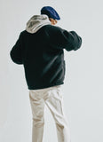 ORDINARY PEOPLE(オーディナリーピープル)  BLUE STITCH POINT BLACK REVERSIBLE FLEECE JACKET