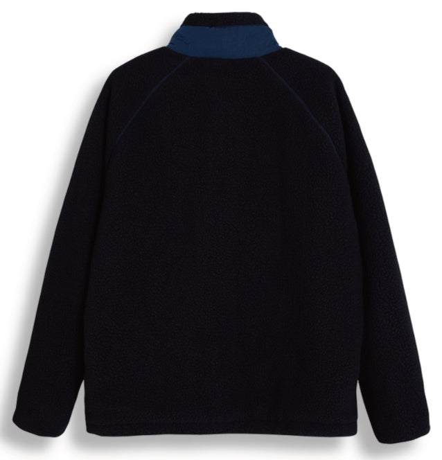 ORDINARY PEOPLE(オーディナリーピープル)  BLUE STITCH POINT BLACK REVERSIBLE FLEECE JACKET