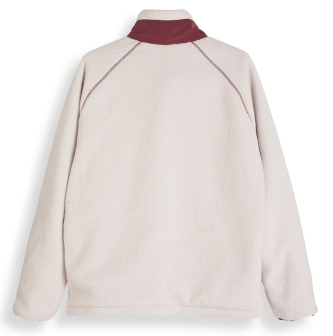 ORDINARY PEOPLE(オーディナリーピープル)  RED STITCH POINT IVORY REVERSIBLE FLEECE JACKET