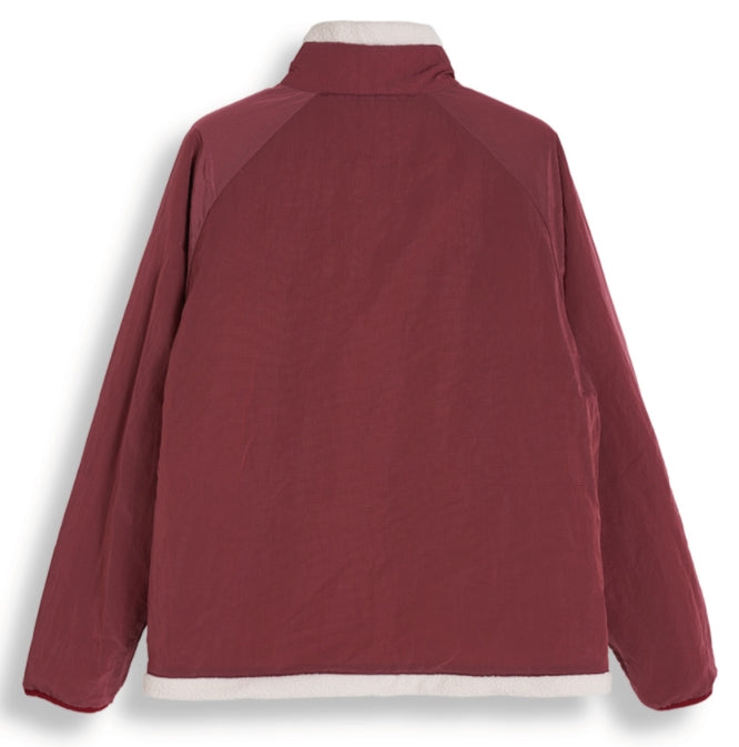 ORDINARY PEOPLE(オーディナリーピープル)  RED STITCH POINT IVORY REVERSIBLE FLEECE JACKET