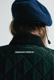 ORDINARY PEOPLE(オーディナリーピープル)  CORDUROY COLLAR BLACK QUILTING JACKET