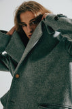 ORDINARY PEOPLE(オーディナリーピープル)   ORDINARY OVERSIZE GREY DOUBLE COAT