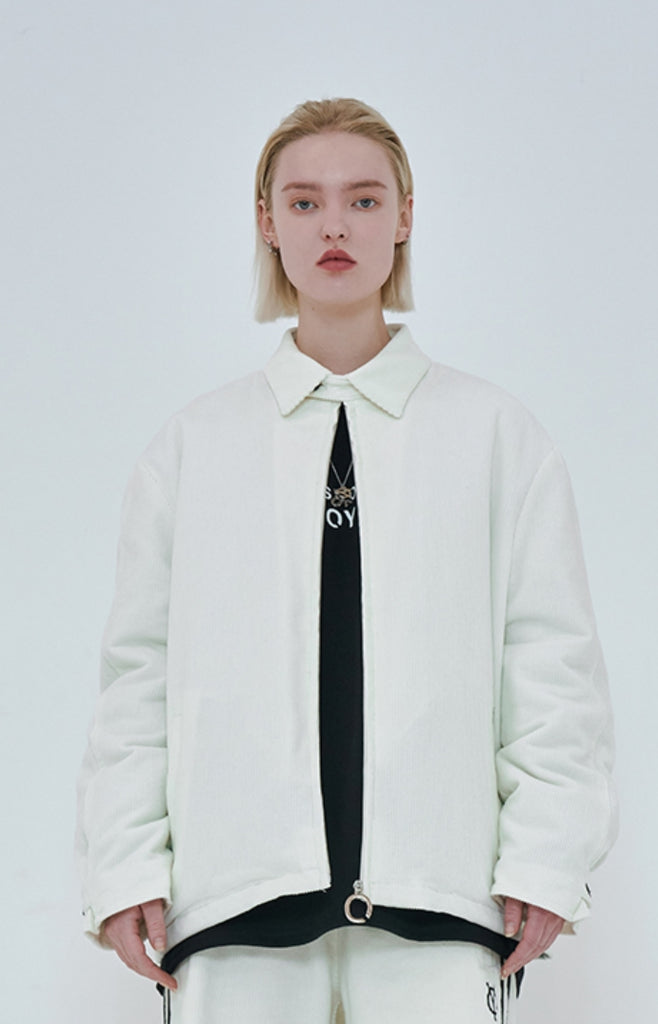 オーワイ(OY) 	CORDUROY FLOWER LOGO JACKET-IVORY