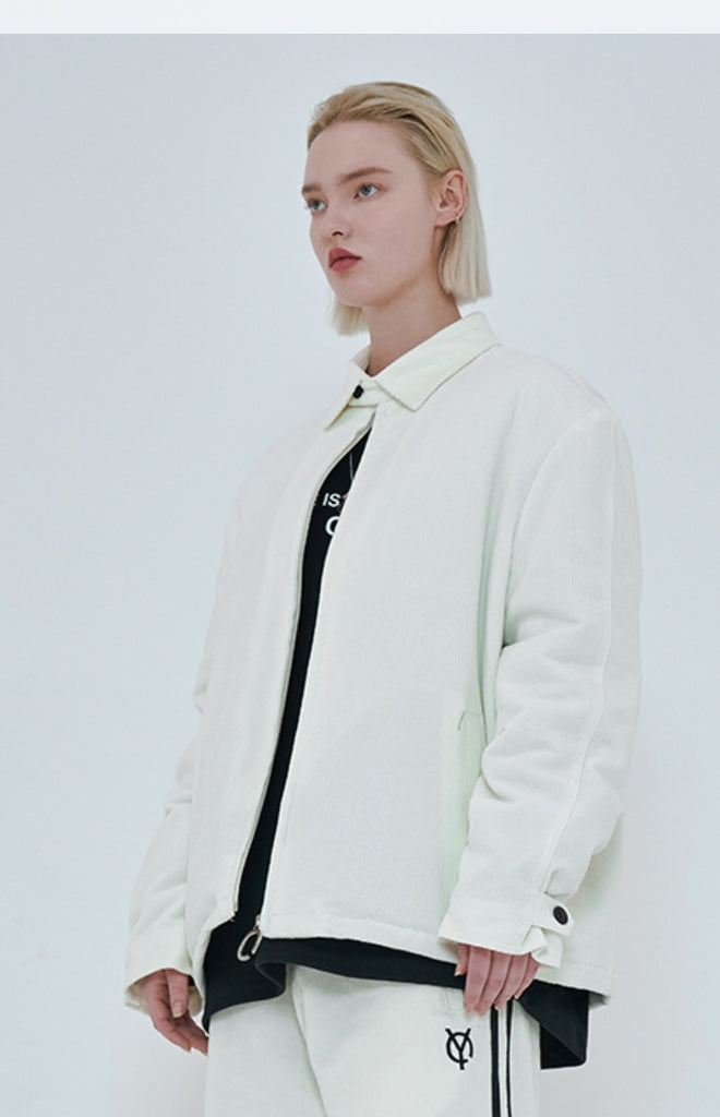 オーワイ(OY) 	CORDUROY FLOWER LOGO JACKET-IVORY
