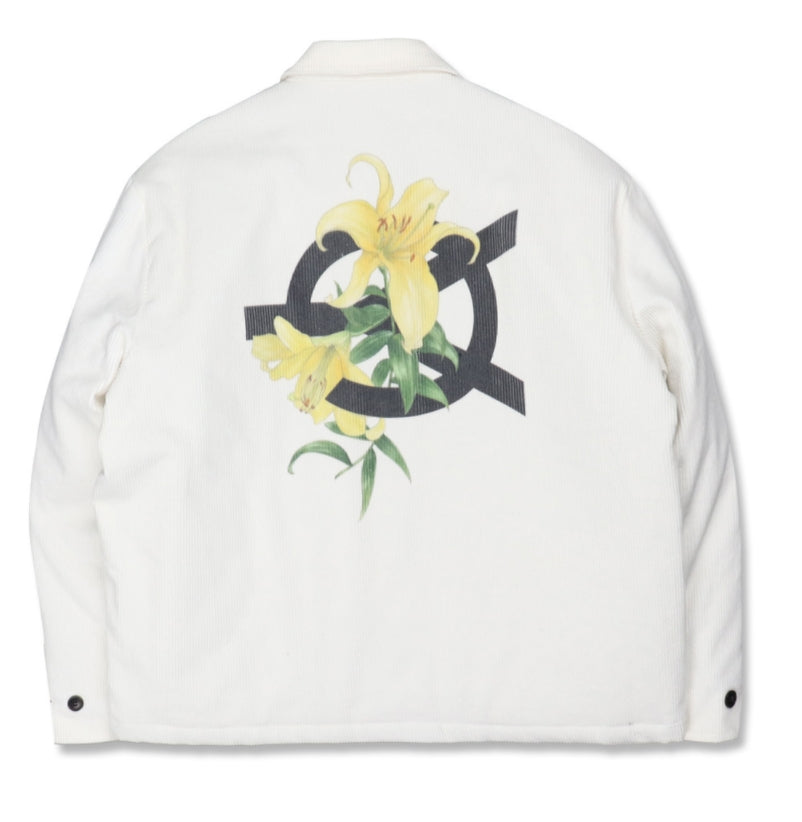 オーワイ(OY) 	CORDUROY FLOWER LOGO JACKET-IVORY