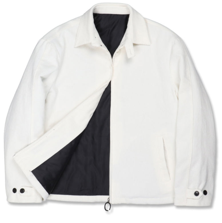 オーワイ(OY) 	CORDUROY FLOWER LOGO JACKET-IVORY