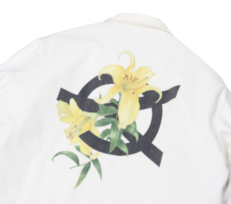 オーワイ(OY) 	CORDUROY FLOWER LOGO JACKET-IVORY