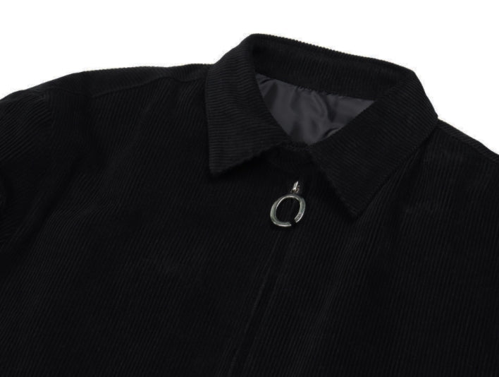 オーワイ(OY) 	CORDUROY FLOWER LOGO JACKET-BLACK
