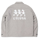 オーワイ(OY) 	SHEEP&WOLF LEATHER JACKET-GREY