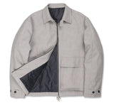 オーワイ(OY) 	SHEEP&WOLF LEATHER JACKET-GREY