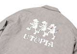 オーワイ(OY) 	SHEEP&WOLF LEATHER JACKET-GREY