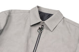 オーワイ(OY) 	SHEEP&WOLF LEATHER JACKET-GREY