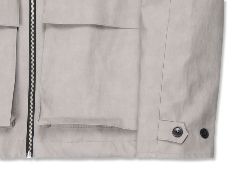 オーワイ(OY) 	SHEEP&WOLF LEATHER JACKET-GREY