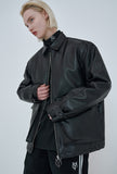 オーワイ(OY) 	SHEEP&WOLF LEATHER JACKET-BLACK