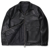 オーワイ(OY) 	SHEEP&WOLF LEATHER JACKET-BLACK