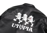 オーワイ(OY) 	SHEEP&WOLF LEATHER JACKET-BLACK