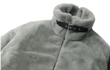オーワイ(OY) 	BOTH ZIPPER UNBALANCE LOGO FUR JACKET-KHAKI