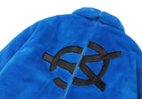 オーワイ(OY) 	BOTH ZIPPER UNBALANCE LOGO FUR JACKET-BLUE