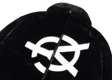 オーワイ(OY) 	BOTH ZIPPER UNBALANCE LOGO FUR JACKET-BLACK