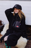 デイライフ(Daylife)  Daylife Fleece reversible long jacket (BLACK)