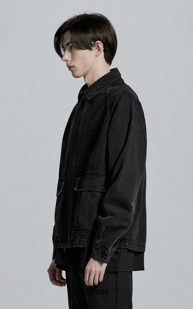 ディープリーク(DPRIQUE) DENIM ZIPPER JACKET - BLACK