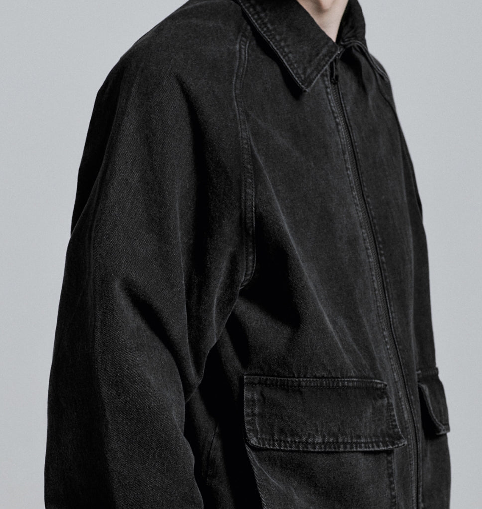ディープリーク(DPRIQUE) DENIM ZIPPER JACKET - BLACK