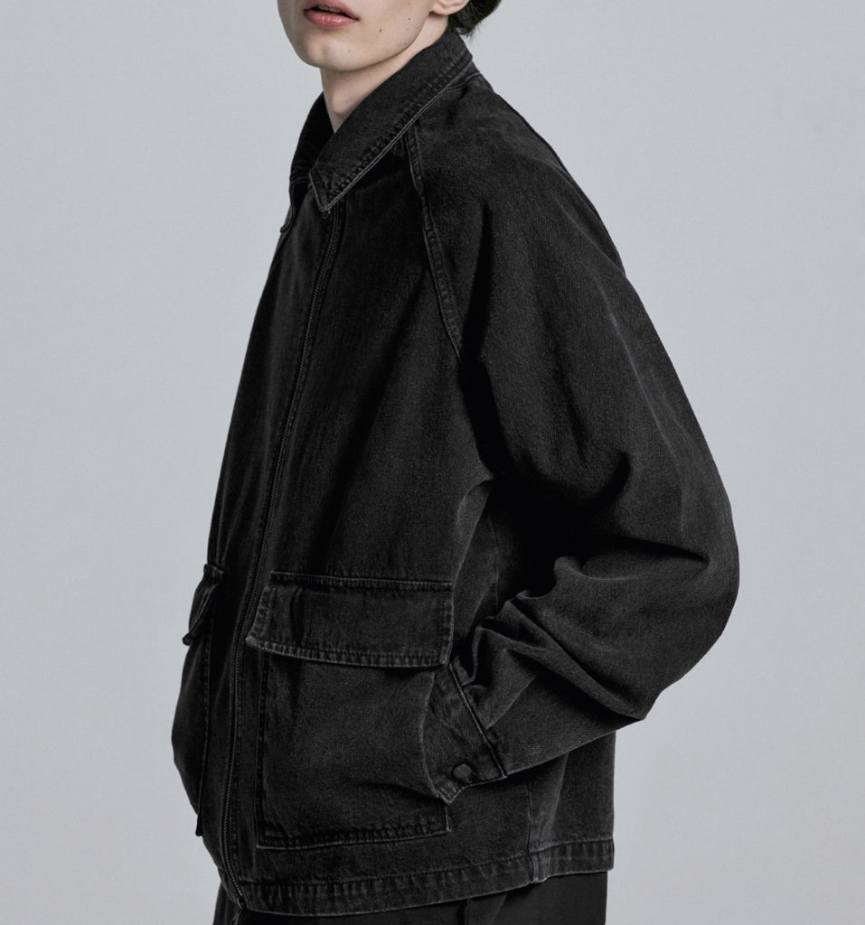 ディープリーク(DPRIQUE) DENIM ZIPPER JACKET - BLACK