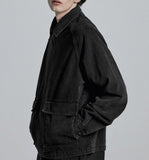 ディープリーク(DPRIQUE) DENIM ZIPPER JACKET - BLACK